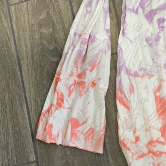 Avani hooded coverup. Size S. Thin semi see thru material. Gray, orange, purple. - Picture 4 of 5